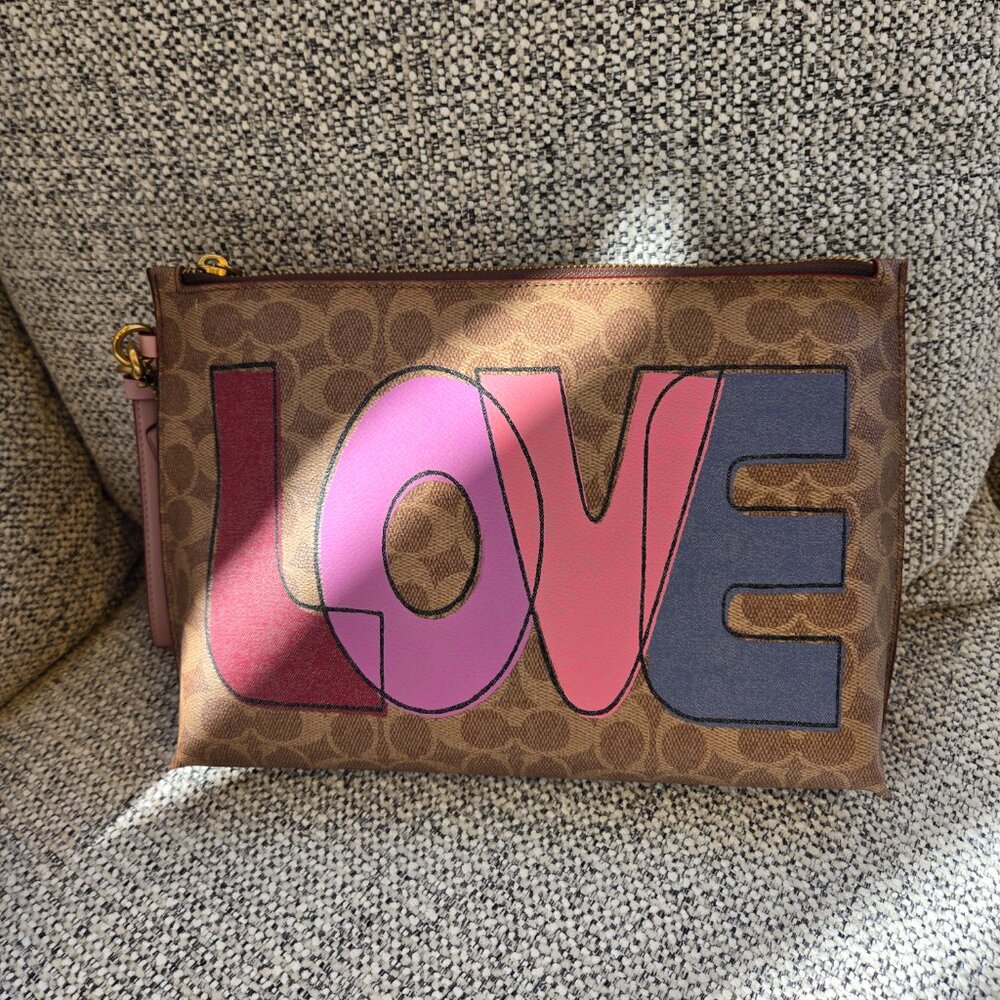 Coach Charlie Pouch In Signature Canvas - Picture 2 of 16